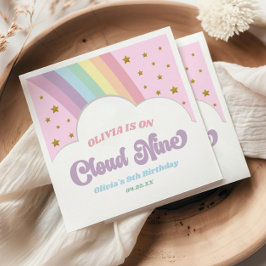 Cloud Nine Rainbow and Stars 9. Geburtstagsparty Serviette