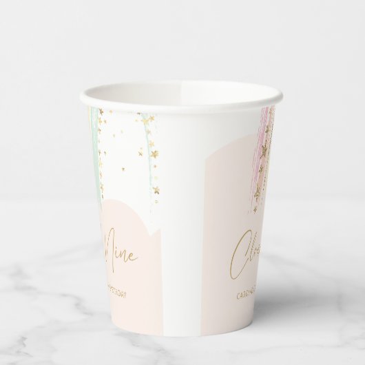 Cloud Nine Rainbow Birthday Pappbecher (Links)