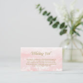 Cloud Nine Rosa Gold Moderne Cloud Wishing Well Begleitkarte (Stehend Vorderseite)