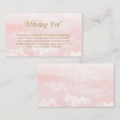 Cloud Nine Rosa Gold Moderne Cloud Wishing Well Begleitkarte (Vorne/Hinten)