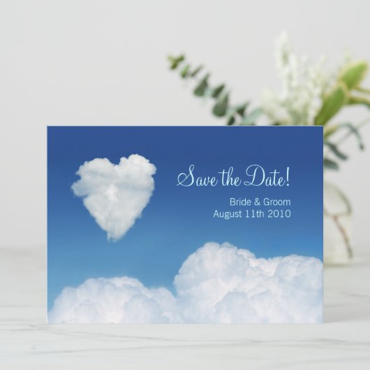 Cloud Nine - Save the Date Karte (Stehend Vorderseite)