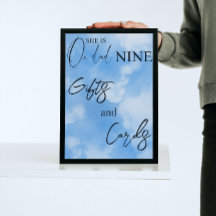 Cloud Nine Sky Blue Watercolor Brautparty Geschenk
