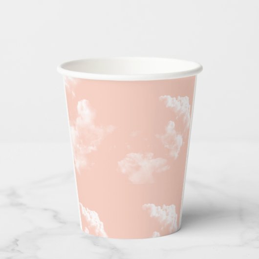 Cloud Nine Sky - Custom Baby Shower verfügbar Pappbecher (Rückseite)