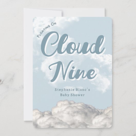 Cloud Nine Sky - Einladung zur Baby-Dusche (Vorderseite)