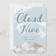 Cloud Nine Sky - Einladung zur Baby-Dusche