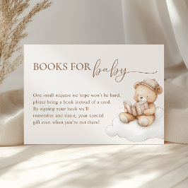 Cloud Nine Teddy Bear Baby Shower Books for Baby Begleitkarte