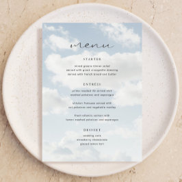 Cloud Nine Theme Cloud 9 Brautparty Bar Menu Menükarte