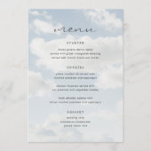 Cloud Nine Theme Cloud 9 Bridal Shower Bar Menu Menükarte (Vorderseite)