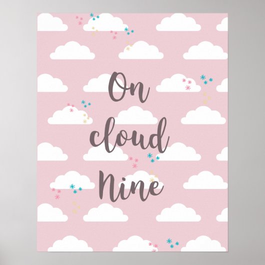 Cloud Nine Typografy Cloud Poster (Vorne)
