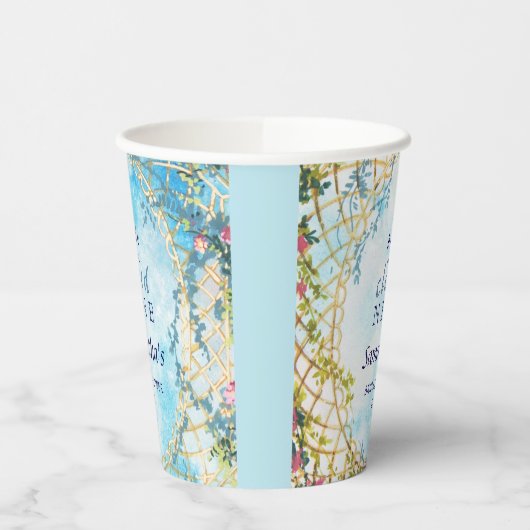 Cloud Nine Whimsical Rokoko Revival Brautparty Pappbecher (Links)