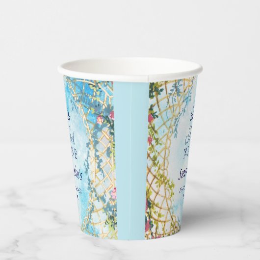 Cloud Nine Whimsical Rokoko Revival Brautparty Pappbecher (Rechts)