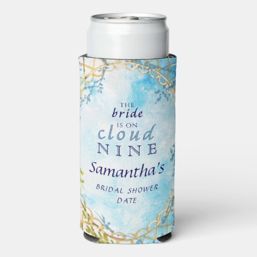 Cloud Nine Whimsical Rokoko Revival Brautparty Selters Dosenkühler (Seltzer Rückseite)