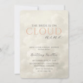 Cloud Nine White Clouds Bridal Shower Einladung (Vorderseite)