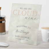 Cloud Nine Wolken Baby Shower Willkommen Sockelschild (In Situ)