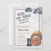 Cloud Nine Woodland Igel Baby Shower Einladung (Vorderseite)