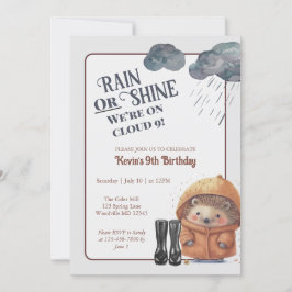 Cloud Nine Woodland Igel Geburtstag Einladung