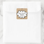 Cloud on a String Baptisse Christening Fevor Quadratischer Aufkleber (Tasche)