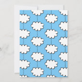 Cloud on a String Christening Baptisse Einladung (Rückseite)