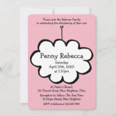 Cloud on a String Christening Invasion Einladung (Vorderseite)