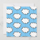 Cloud on a String Christening Invasion Einladung (Rückseite)