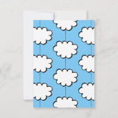 Cloud on a String Christening Invasion Einladung (Rückseite)