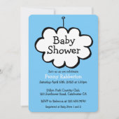 Cloud on on String Baby Shower Invite Einladung (Vorderseite)