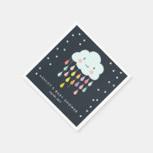Cloud Paper Napkin Baby Sprinkle Raindrops Dusche Serviette (Ecke)