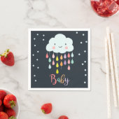 Cloud Paper Napkin Baby Sprinkle Raindrops Dusche Serviette (Beispiel)