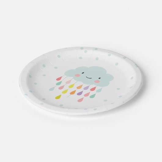 Cloud Paper Tellers Babydusche Sprinkneutral Pappteller (Schrägansicht)