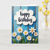 Cloud Plaque Geburtstagskarte Karte (Gelbe Blume)