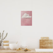 Cloud Print Moody Cloud Painting Pink Wall Art Pin Poster (Küche)