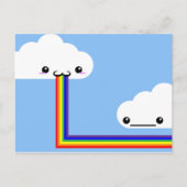 Cloud Puff Rainbow Card Postkarte (Vorderseite)