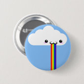 Cloud Puking Rainbow-Button Button (Vorne & Hinten)