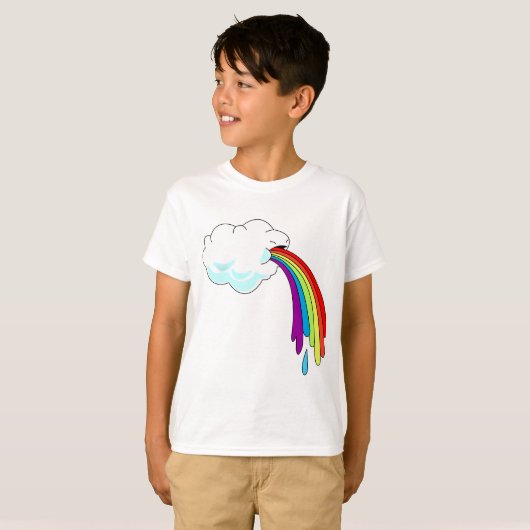 Cloud Puking Rainbow T - Shirt (Vorne ganz)
