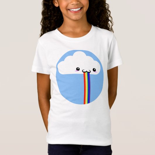 Cloud Puking Rainbow Tee Shirt (Vorderseite)