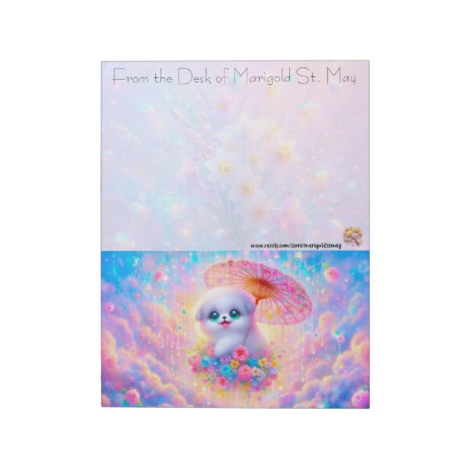 Cloud Puppy Notizblock (Rotiert)