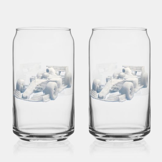 Cloud Racer F1 bedrucktes Glasset Dosenglas (Rückseite)