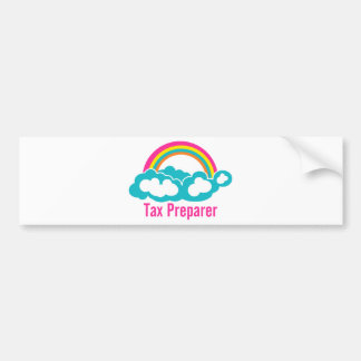 Cloud Rainbow Tax Preparer Autoaufkleber