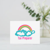Cloud Rainbow Tax Preparer Postkarte (Stehend Vorderseite)