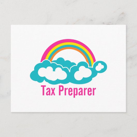 Cloud Rainbow Tax Preparer Postkarte (Vorderseite)