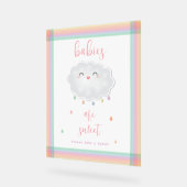 Cloud Raindrops Babys sind Sweet Leckerei Baby Sho Acrylschild (Winkel)