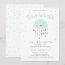 Cloud Raindrops Rainbow Neutral Baby Sprinkle