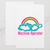 Cloud-Regenbogenmaschinenbetreiber Briefpapier (Vorne/Hinten)