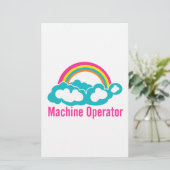 Cloud-Regenbogenmaschinenbetreiber Briefpapier (Stehend Vorderseite)