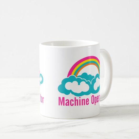 Cloud-Regenbogenmaschinenbetreiber Kaffeetasse (VorderseiteRechts)
