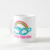 Cloud-Regenbogenmaschinenbetreiber Kaffeetasse (Vorderseite Links)