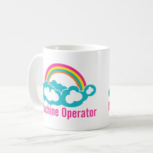 Cloud-Regenbogenmaschinenbetreiber Kaffeetasse (Vorderseite Links)