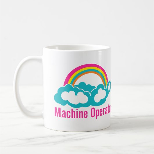 Cloud-Regenbogenmaschinenbetreiber Kaffeetasse (Links)