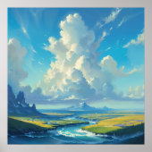 Cloud-Säule - Malerischer Naturell-Illustrationsst Poster (Vorne)