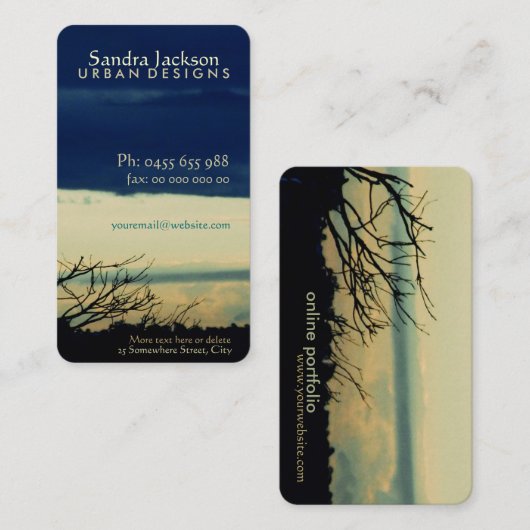 Cloud "scapt Stimmung Business Card Visitenkarte (Vorne/Hinten)